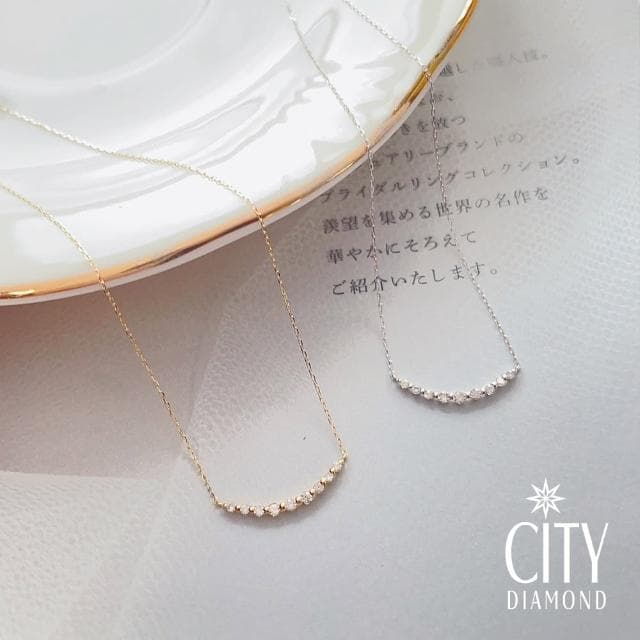 【City Diamond 引雅】18K日本天然鑽石10分微笑造型K金項鍊-三色任選(東京Yuki系列)