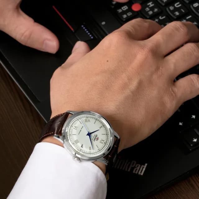 【ORIENT 東方錶】Date Ⅱ系列 羅馬競技場機械錶(FAC00009W/白40.5mm 送禮推薦)