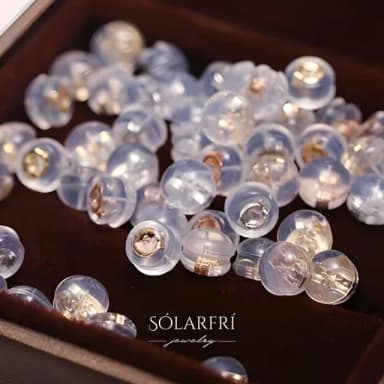 【SOLARFRi】高級親膚耳環塞耳堵20入-10對-金色銀色 軟墊耳針耳環耳堵防滑(閨蜜情人女友母親老婆禮物)