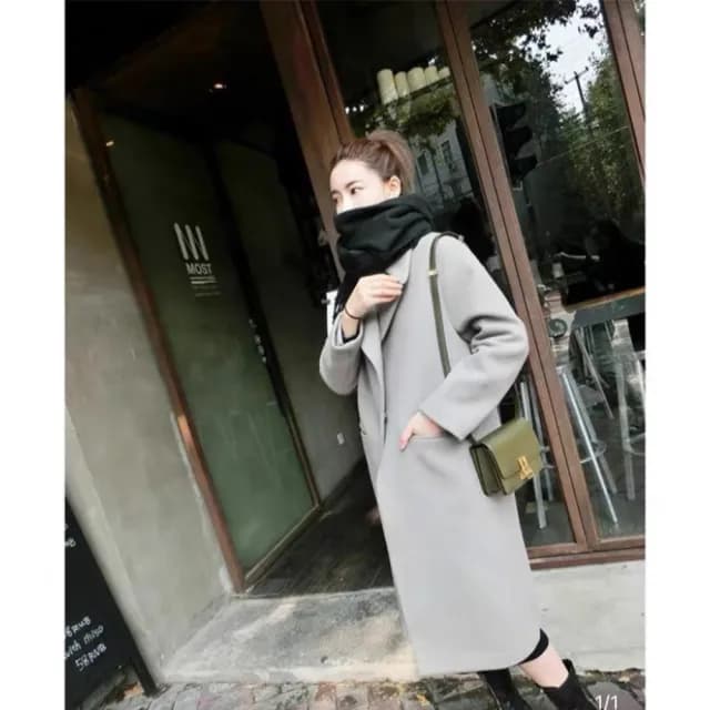 【La Morongo 樂木嚴選】正韓進口純色圍巾五件一組 秋冬圍巾 保暖(秋冬 圍巾 加厚 保暖 氣質 經典黑)