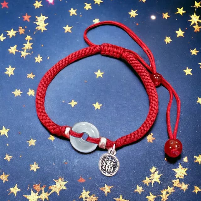 【珠兒綠】平安扣純銀紅線手鍊 開運紅繩 開運(紅繩 避邪 開運 姻緣 平安繩 轉運)