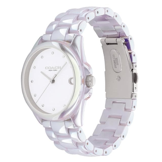 【COACH】官方授權 Greyson 優雅質感珠光陶瓷腕錶-36mm/2色可選 情人節 禮物(14504390/14504391)