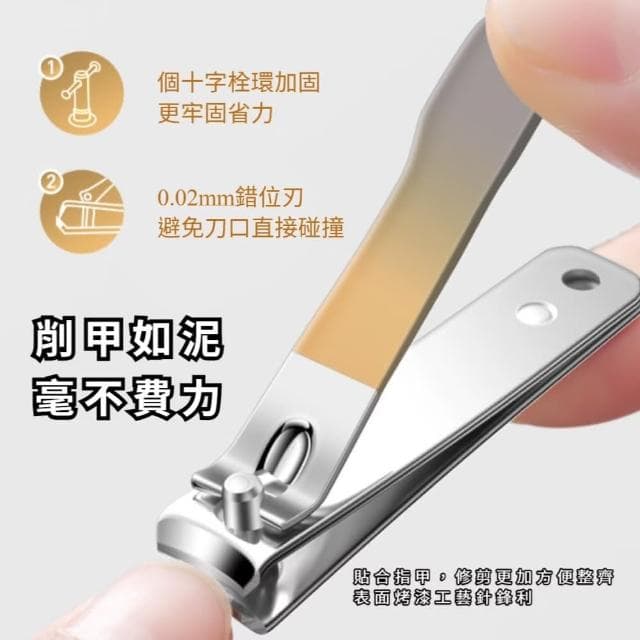 【匠心工藝】德系工藝不鏽鋼指甲剪6件套裝組(指甲銼 鼻毛剪 挖耳勺 修甲美甲工具 銼刀 禮物)