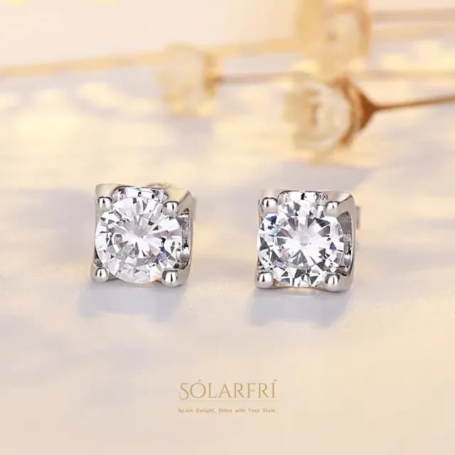 【SOLARFRi】925銀針耳環｜閃耀輕奢小眾款親膚低敏 附品牌禮盒包裝(閨蜜情人女友母親老婆禮物)