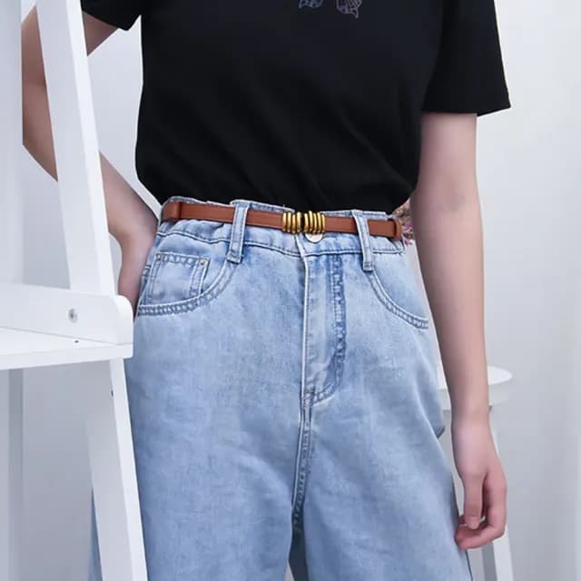 【LEESA】情人節禮物 真皮皮帶\腰帶\腰封\褲帶\韓國皮帶\精品皮帶\可調節腰帶\伸縮皮帶\搭配神器\女士\金扣