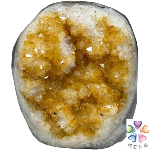 【恬芯晶品】Y5頂級烏拉圭ESP黃水晶開運招財(辦公室消磁淨化風水財運財位招貴人黃晶鎮禮物補財庫)