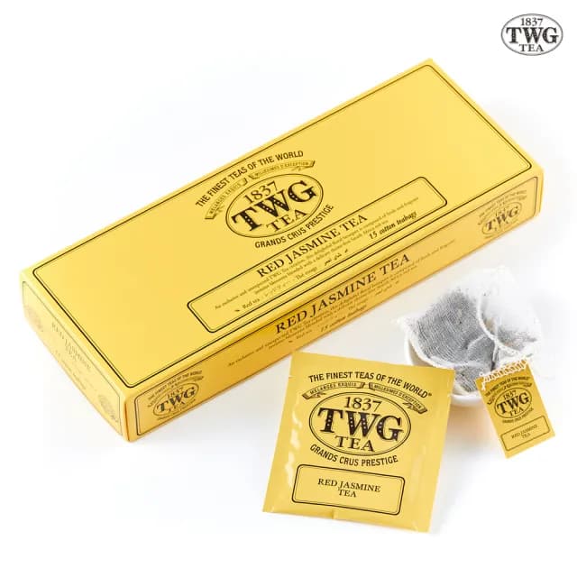 【TWG Tea】手工純棉茶包 茉莉香花南非國寶茶 15包/盒(Red Jasmine Tea;南非國寶茶)