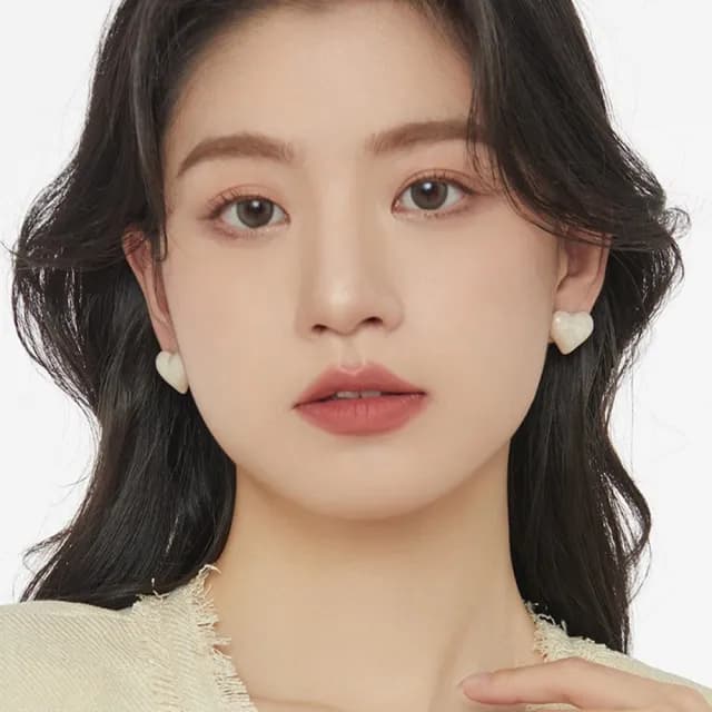 【LEEHER】大理石紋愛心耳環/流體耳環/耳針/復古耳環/簡約耳環/大耳環/Y2K耳環/日系耳環/個性耳