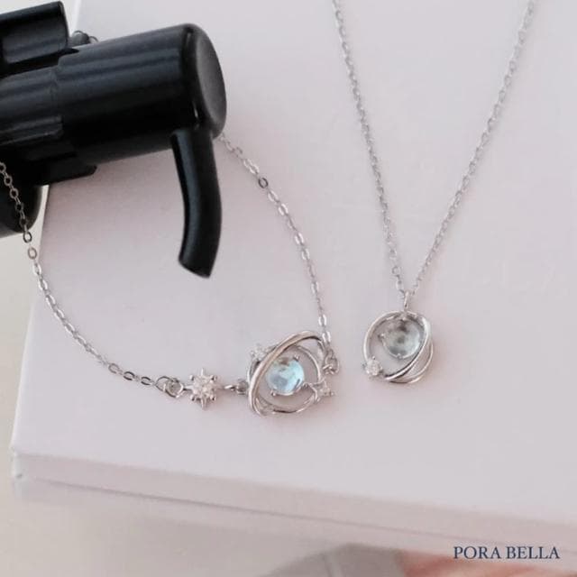 【Porabella】925純銀手鍊 星球手鍊 月光石手鍊 月光石項鍊 鋯石手鍊 情人節禮物 送女友 Bracelet