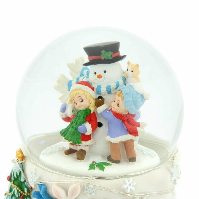 【JARLL 讚爾藝術】雪白派對 水晶球音樂盒(生日情人告白 結婚 聖誕禮物 交換禮物 聖誕裝飾)