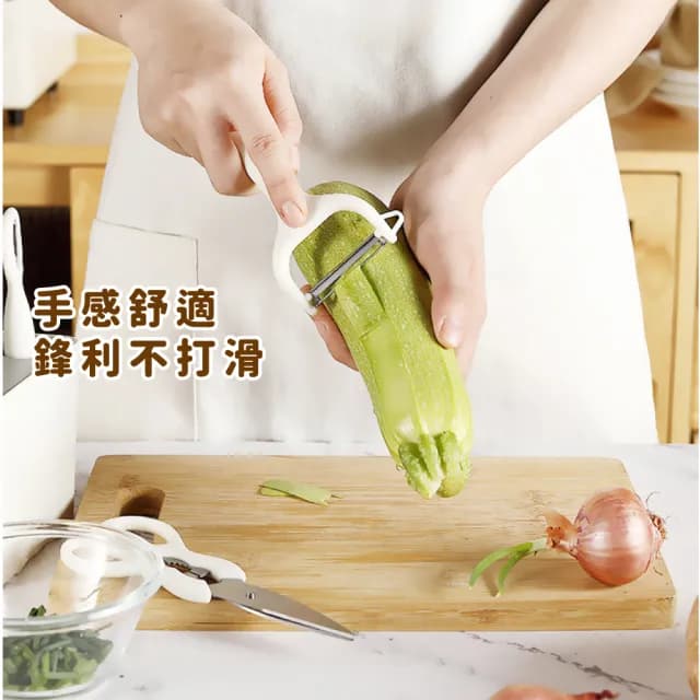 【美好廚房】不鏽鋼廚房小工具6件套組(廚具 刀具 廚房剪刀 打蛋器 水果刀 開瓶器 刨刀 削皮刀 刮皮刀)