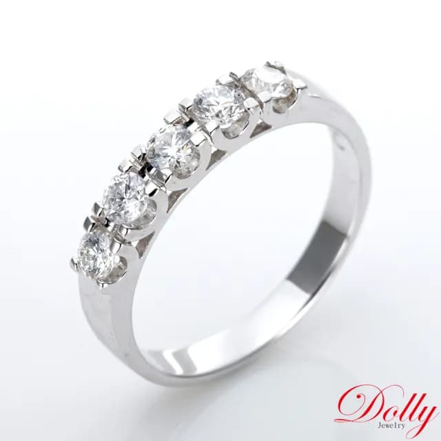 【DOLLY】0.50克拉 天然鑽石 F/VS2 14K金鑽石戒指(母親節 長輩送禮 交換禮物首選)