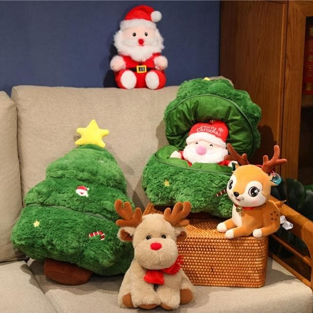 【WOG 窩居】聖誕老人玩偶小麋鹿聖誕節禮物聖誕裝飾(聖誕老人/麋鹿玩偶/聖誕飾品)