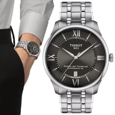 【TISSOT 天梭】杜魯爾系列 紳士機械腕錶 母親節 禮物 推薦(T1394071106800)