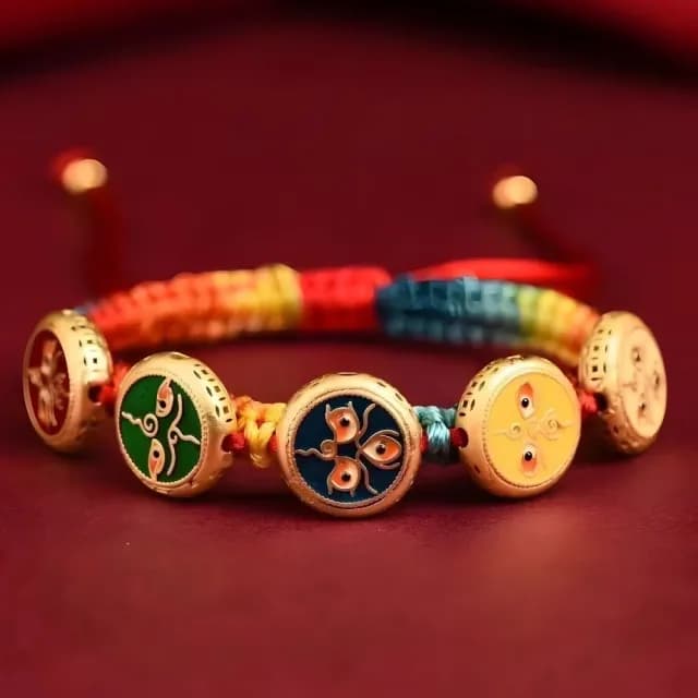 【匠心之作】純手工編織五路財神手鍊(招財 開運 旺財運 手環 手繩 禮物)