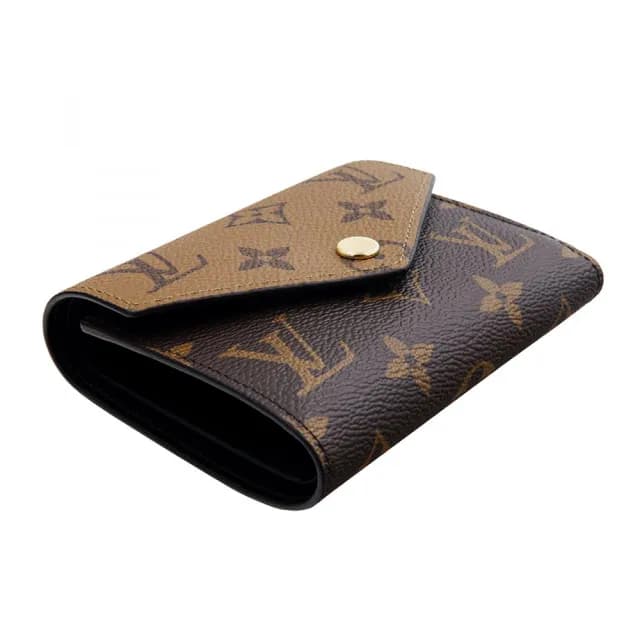 【Louis Vuitton 路易威登】M81557 經典Victorine系列雙色老花帆布三折錢包短夾(雙色)