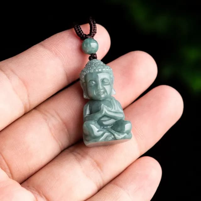 【Paiya 派亞】a貨翡翠藍水立體寶寶佛吊墜佛祖冰種玉石挂件男士女款玉墜(送禮好物/交換禮物)