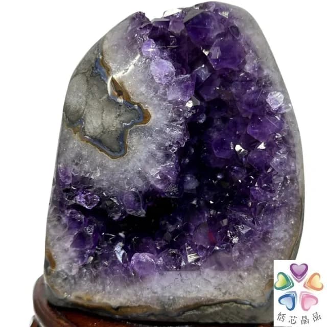 【恬芯晶品】M9頂級烏拉圭帝王紫水晶開運招財(辦公室消磁淨化風水財運財位招貴人紫晶鎮禮物補財庫)