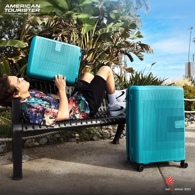 【AMERICAN TOURISTER 美國旅行者】24吋 AEROSTEP 立體漸層可擴充大容量輕量PP行李箱/旅行箱(多色可選)