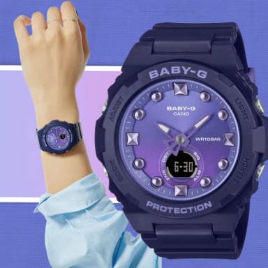 【CASIO 卡西歐】BABY-G 冬日漸層女錶 手錶 送禮 禮物 推薦(BGA-320-2A)