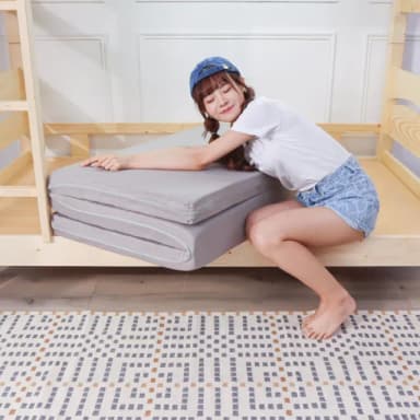 【小老闆寢具】單人加大3.5尺 吸濕排汗 8公分直立棉 摺疊床墊(日式三折設計 租屋/外宿便攜)