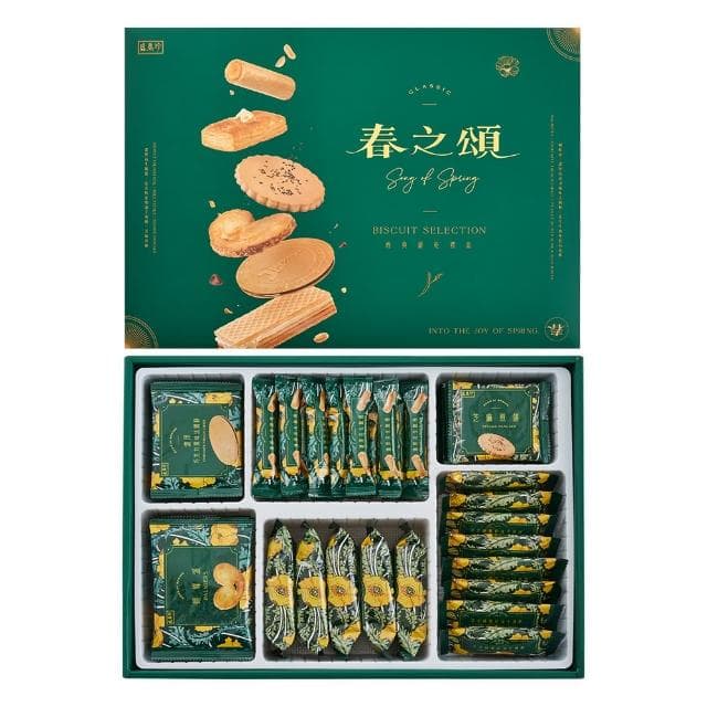 【盛香珍】春之頌經典餅乾禮盒575gX3盒(內含6款人氣餅乾-年節品/送禮)