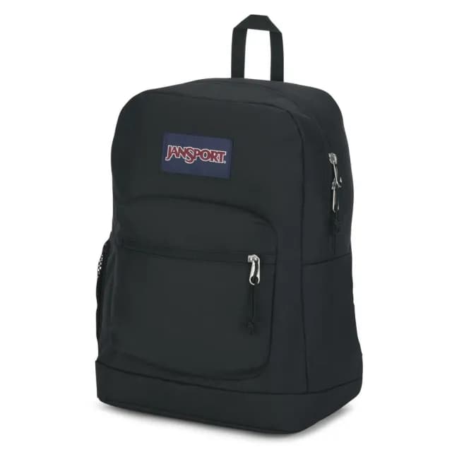 【JANSPORT】父親節禮物 CROSS TOWN PLUS 經典背包 經典黑(JS0A7ZNZ008)