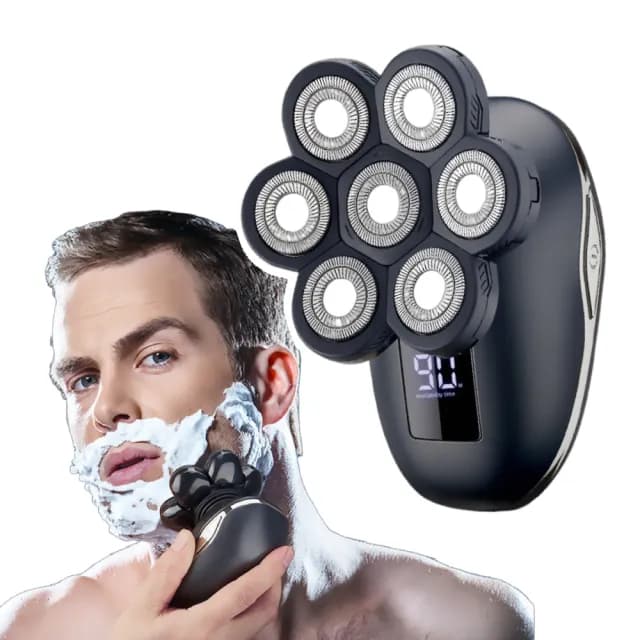 【男友禮物】5合1七刀頭電動刮鬍刀(電鬍刀 剃鬚刀 修毛器 鼻毛刀 剃刀 理髮刀 電動洗臉刷 按摩器 電推)