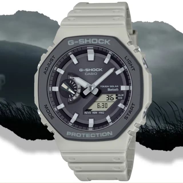 【CASIO 卡西歐】G-SHOCK 藍牙連線 街頭時尚 八角雙顯太陽能腕錶 父親節 禮物  送禮 推薦(GA-B2100LUU-5A)