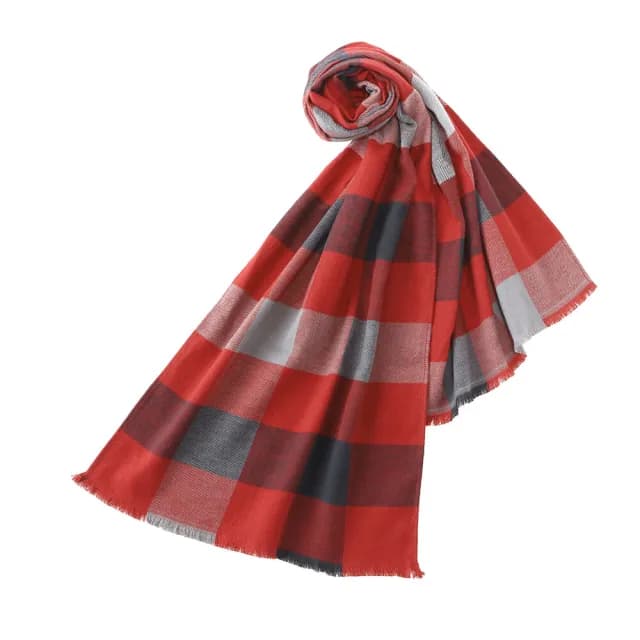 【ORIM】今治秋色格紋圍巾(純棉親膚/休閒風格/保暖舒適/推薦單品)