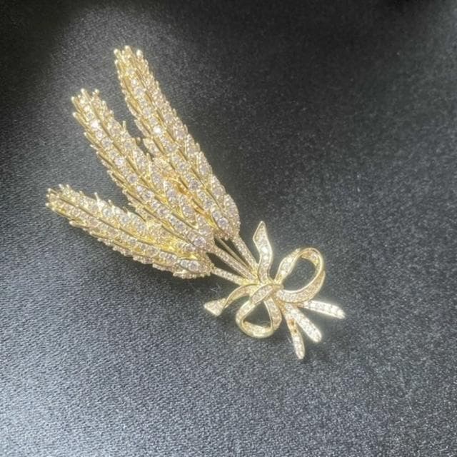 【Penny珮妮】麥穗鑲嵌胸針(母親節禮物/交換禮物/送女友/送閨蜜/生日禮物/情人節)