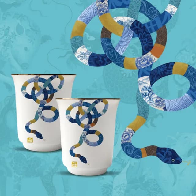 【TALES 神話言】十二生肖-藝術骨瓷小茶杯2入(文創 藝術 創新 送禮)