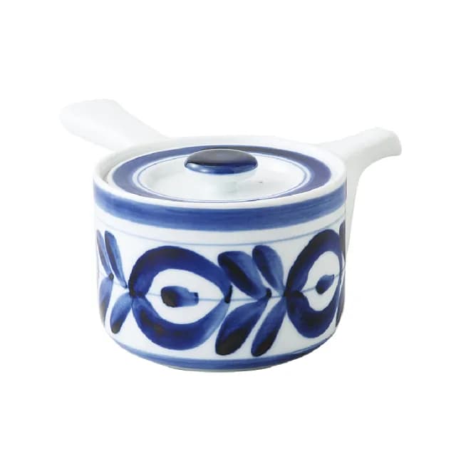 【POITC-C】日本西海陶瓷茶壺馬約利卡單手把420ml 附304不鏽鋼濾網(泡茶壺 沖茶壺 陶瓷茶壺 單手把茶壺)