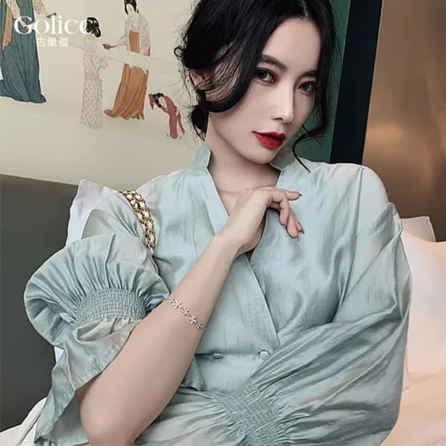 【Golicc】手鍊 小花貓眼石 星光手環(七夕 情人節 生日 手環 手繩 首飾 飾品 禮物)