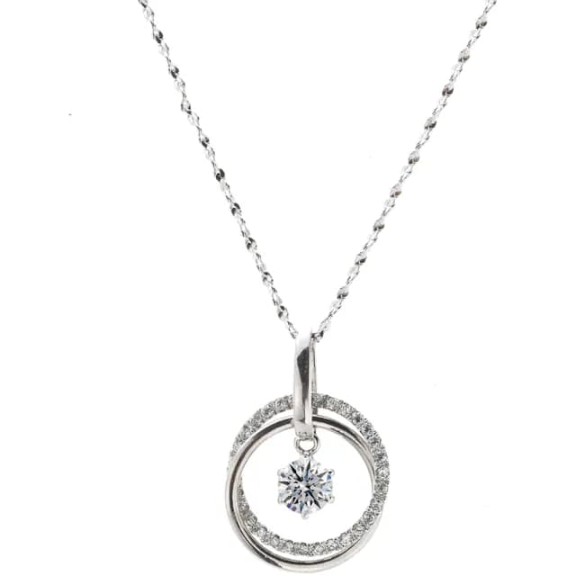 【DOLLY】0.50克拉 天然鑽石 F/VS2 完美車工18K金項鍊-025(母親節 長輩送禮 交換禮物首選)