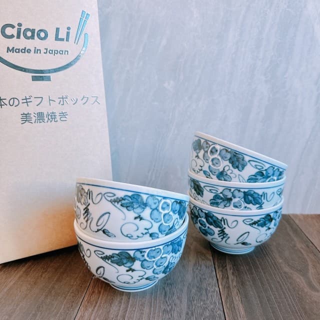 【Ciao Li 僑俐】日本製甜菜根京丼碗五入禮盒組(送禮好物 入厝 飯碗禮盒)