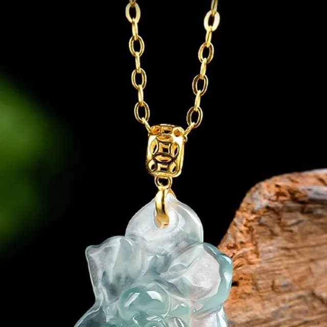 【MoonDy】雙11 項鍊女 翡翠 藍水晶 吊墜 生日禮物 開運 開運水晶 玉石 掛件 女項鍊 開運項鍊