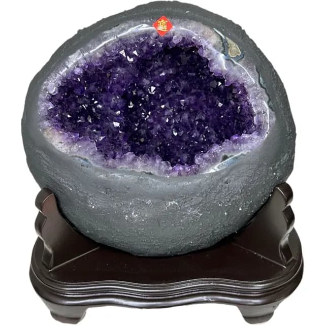 【恬芯晶品】S50精選烏拉圭紫晶洞5.15KG錢袋子(圓洞聚財招財貴人開運風水帝王紫水晶新居禮物補財庫聖誕節)
