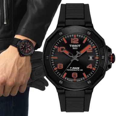 【TISSOT 天梭 官方授權】T-RACE 摩托賽車運動 動力儲存80小時機械錶-41mm 情人節 禮物(T1418073705700)