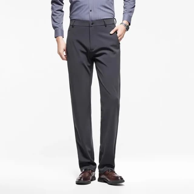 【米蘭精品】現貨+預購 男商務西裝褲修身西裝褲直筒褲機能免燙(男長褲休閒彈力秋冬職業父親節禮物3色74jh5)
