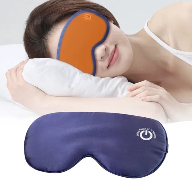 【無線更舒適】無線石墨烯熱敷眼罩 升級款餘電可視 真絲輕柔可蓄電調溫定時(溫控蒸氣舒壓助眠 母親節禮物)