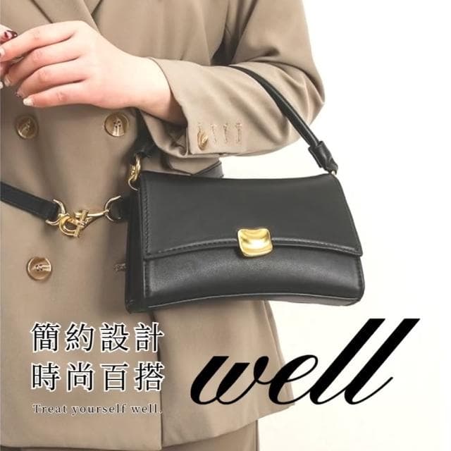 【高級感】法式小香風低調時尚手拎包(百搭 硬挺 手提包 肩背包 單肩包 斜背包 女 生日禮物 黑)