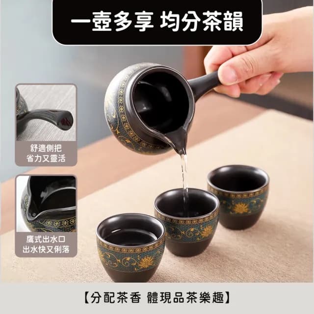 泡茶用具 泡茶組 泡茶茶壺 蓋碗茶具組 泡茶杯 茶具茶器 喝茶禮盒 180-TA6S(泡茶茶具 泡茶器 露營茶具)