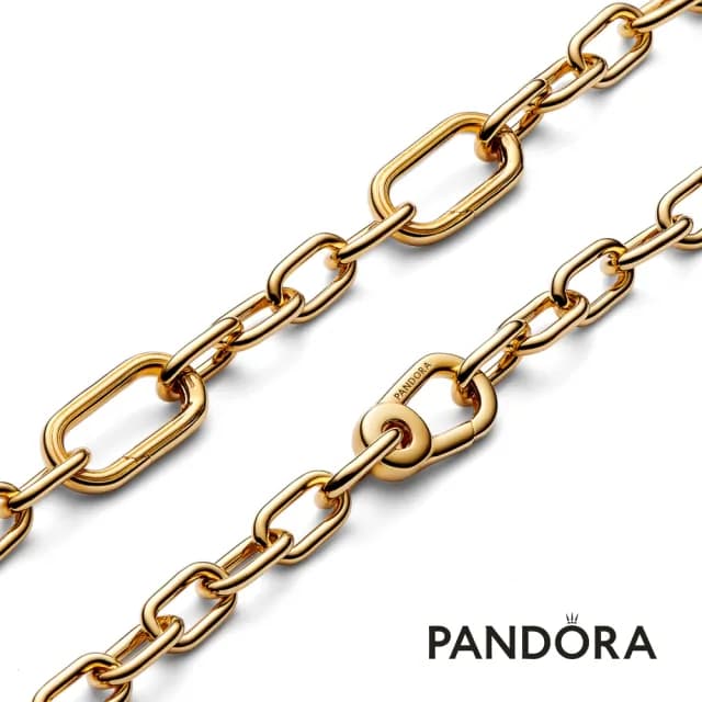 【Pandora 官方直營】Pandora ME 鎖鏈圈手鏈-鍍14k金