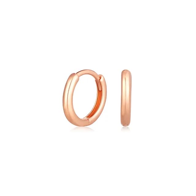 【Just Diamond】簡約光華 18K玫瑰金耳環(大-網路限定)