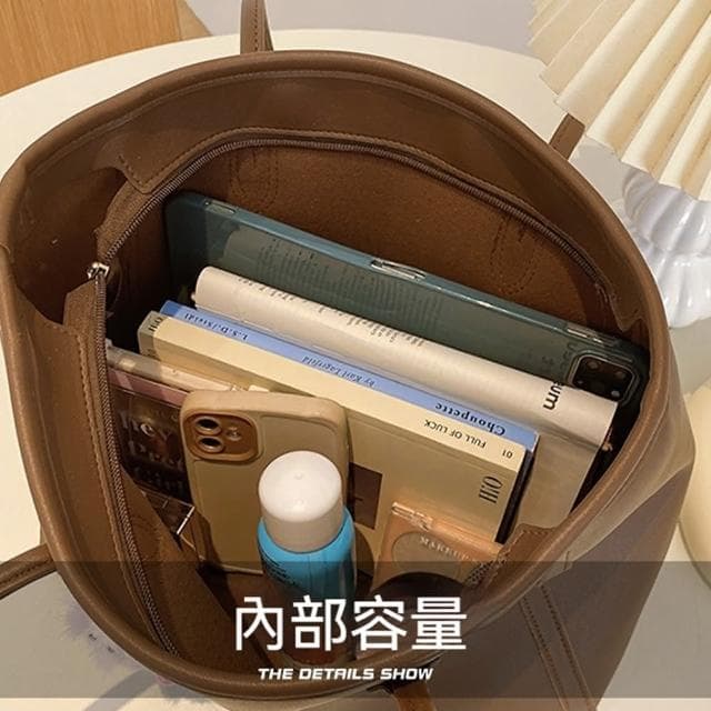 【LEEHER】拼接托特包/復古包包/a4包/包包/大容量/購物包/禮物/單肩包/手提包/通勤包/皮革包包/