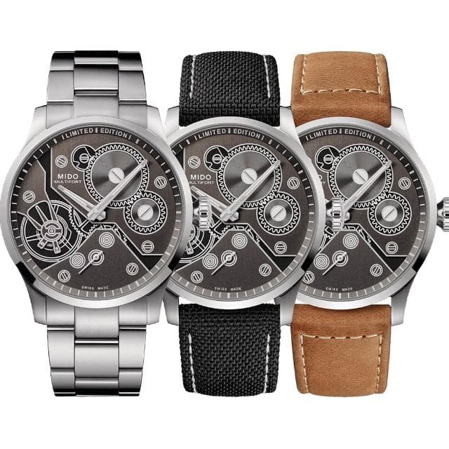【MIDO 美度】Multifort 先鋒系列90周年限量版 手動上鍊機械錶-44mm 520禮物 送禮 手錶(M0386051106000)
