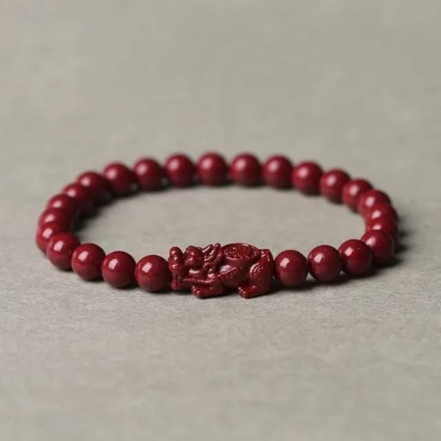 【Penny珮妮】招財進寶硃砂貔貅手鍊10mm(母親節禮物/交換禮物/送女友/送閨蜜/生日禮物/情人節)