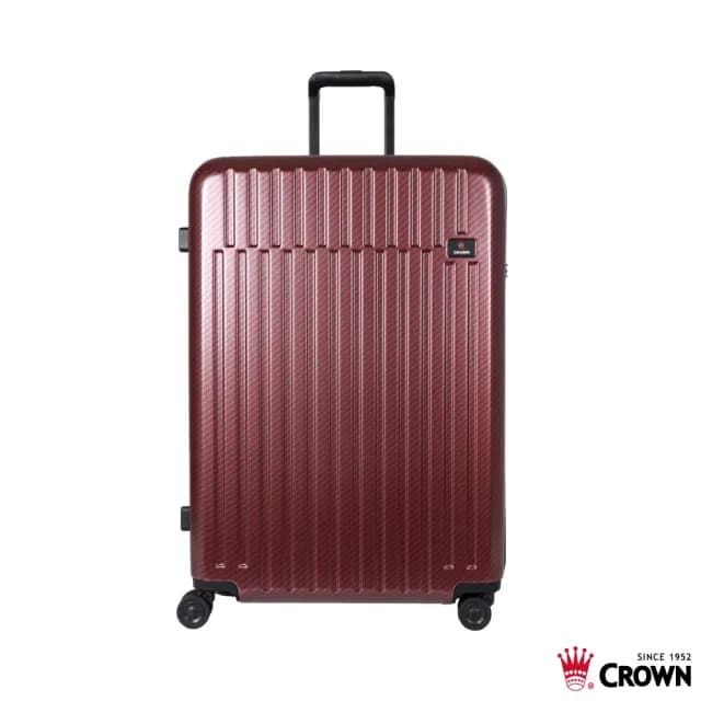 【CROWN 皇冠】29吋 防盜拉鍊箱 雙層防盜拉鍊 蓋底2:8輕鬆開(行李箱 旅行箱 TSA海關鎖)