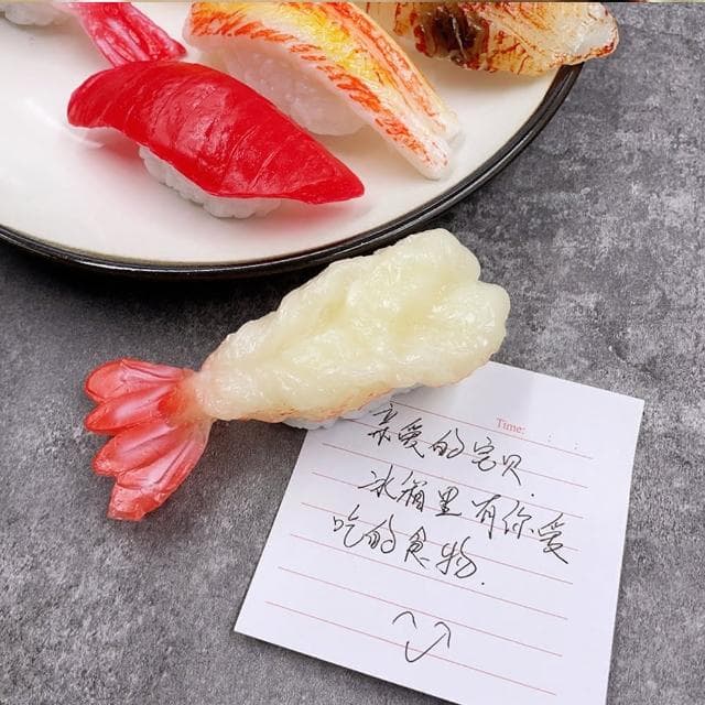 【果果森林】大尺寸日本料理擬真握壽司冰箱貼/便條紙磁鐵/辦公室小物(聖誕節禮物 入厝禮物 生日禮物)